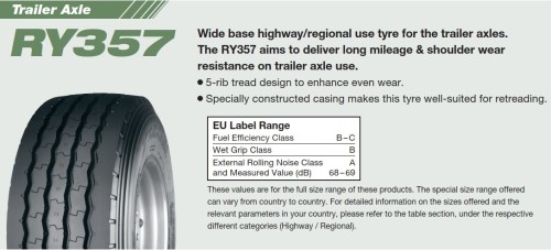 Anvelopă Vară YOKOHAMA RY357 385/65 R22.5 164K  